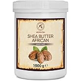 AROMATIKA Shea Butter 35 Oz - Unrefined & Cold Pressed - Africa - Ghana - 100% Pure & Natural Shea Butter Body Butter - Unrefined Raw - Intensive Care for The Face - Body - Hair