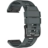 U-LIMVE Watch Band for Garmin Fenix 8 51mm/Fenix 7X/Fenix 7X Pro/Fenix 6X/Fenix 6X Pro/Fenix 5X/Fenix 3, 26mm Silicone QuickFit Band