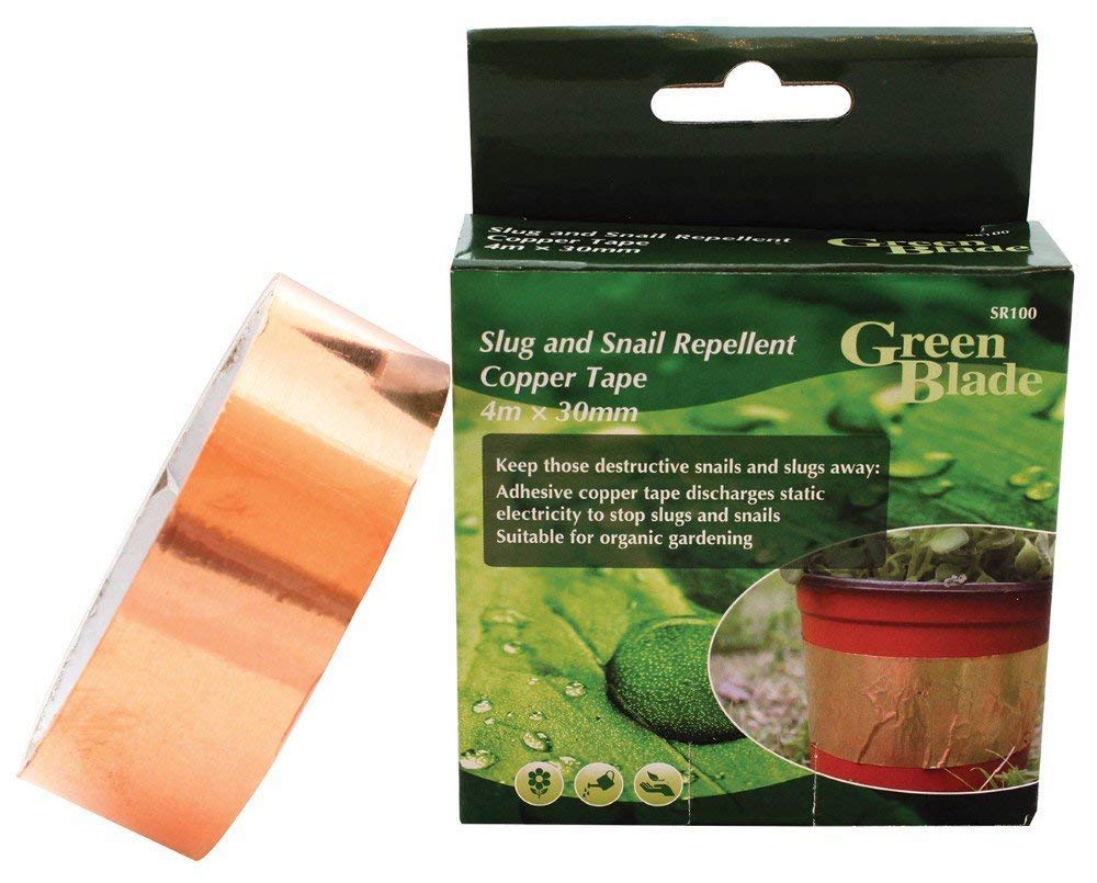 Green Blade Slug & Snail Repellant Copper Tape, 4m x 30mm Roll
