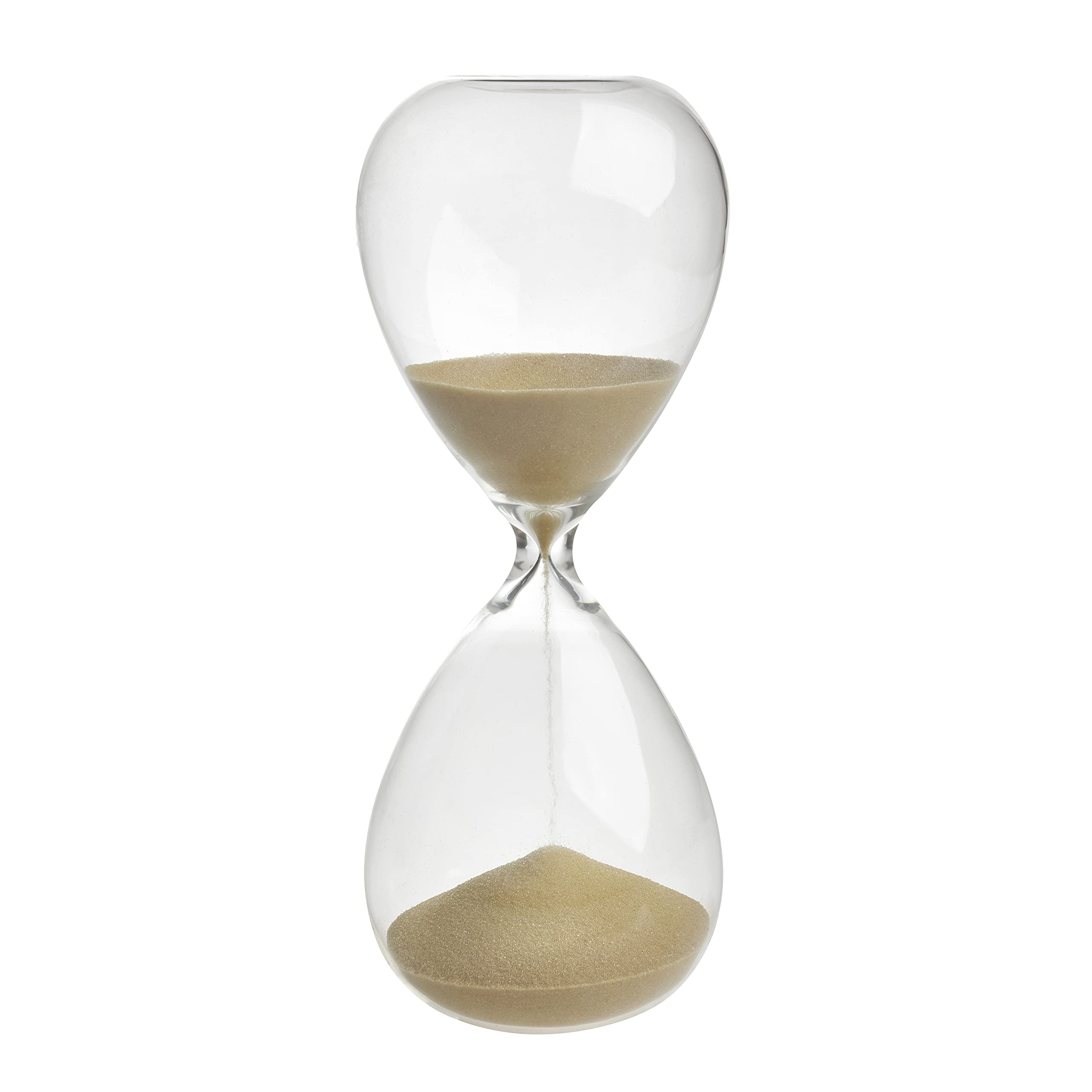 TFA Dostmann 15 Minutes 18.6009.53.90 Glass Golden Sand Hourglass Hourglass Home Accessory Gold (L) (W) 73 x (H) 190 mm