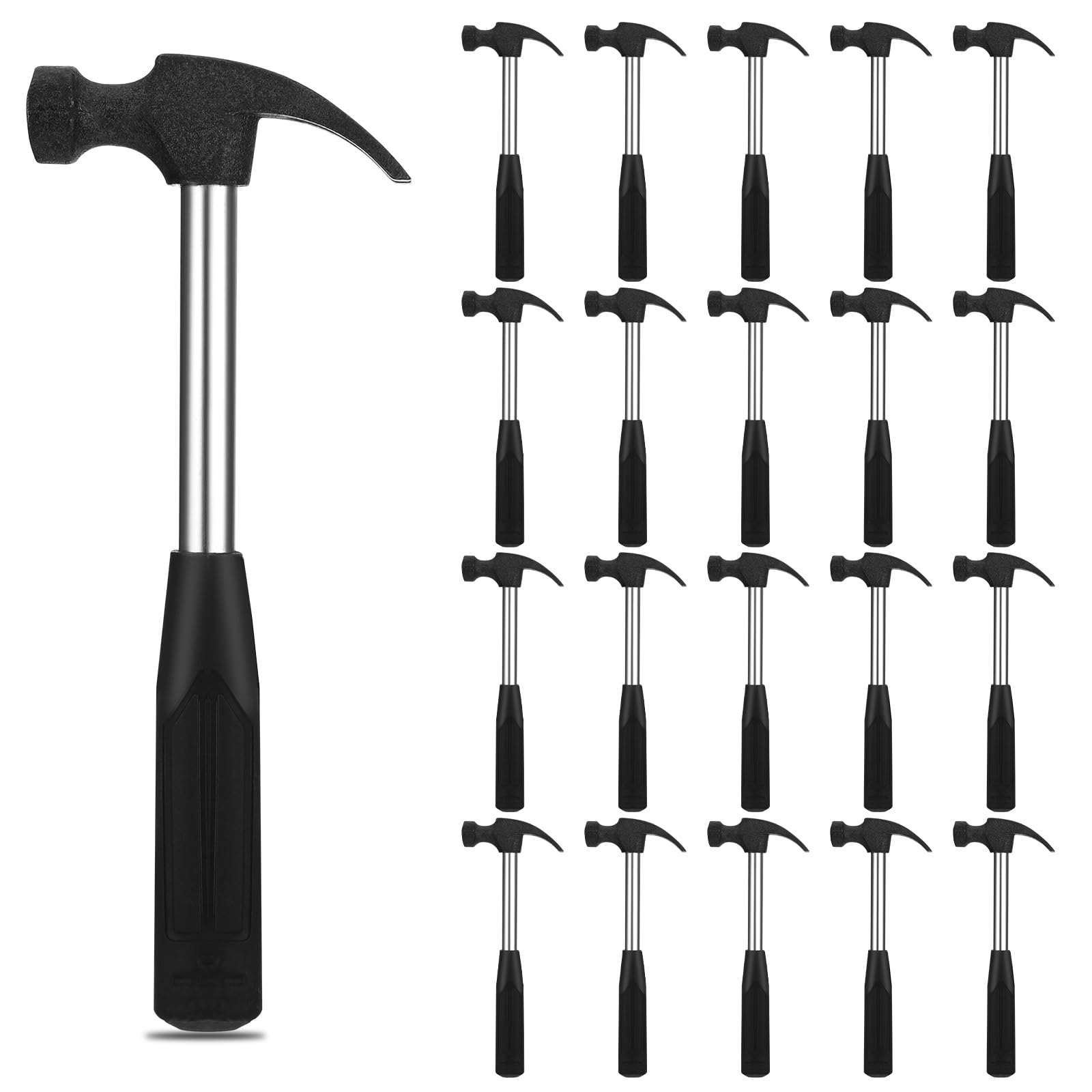 Photo 1 of 20 Pcs Claw Hammer Small Household Hammers 6.7 Inch Mini Safety Hammer Tool Alloy Steel Lightweight Hammer with Rubber Handle for Woodworking Hanging Pictures DIY Crafts