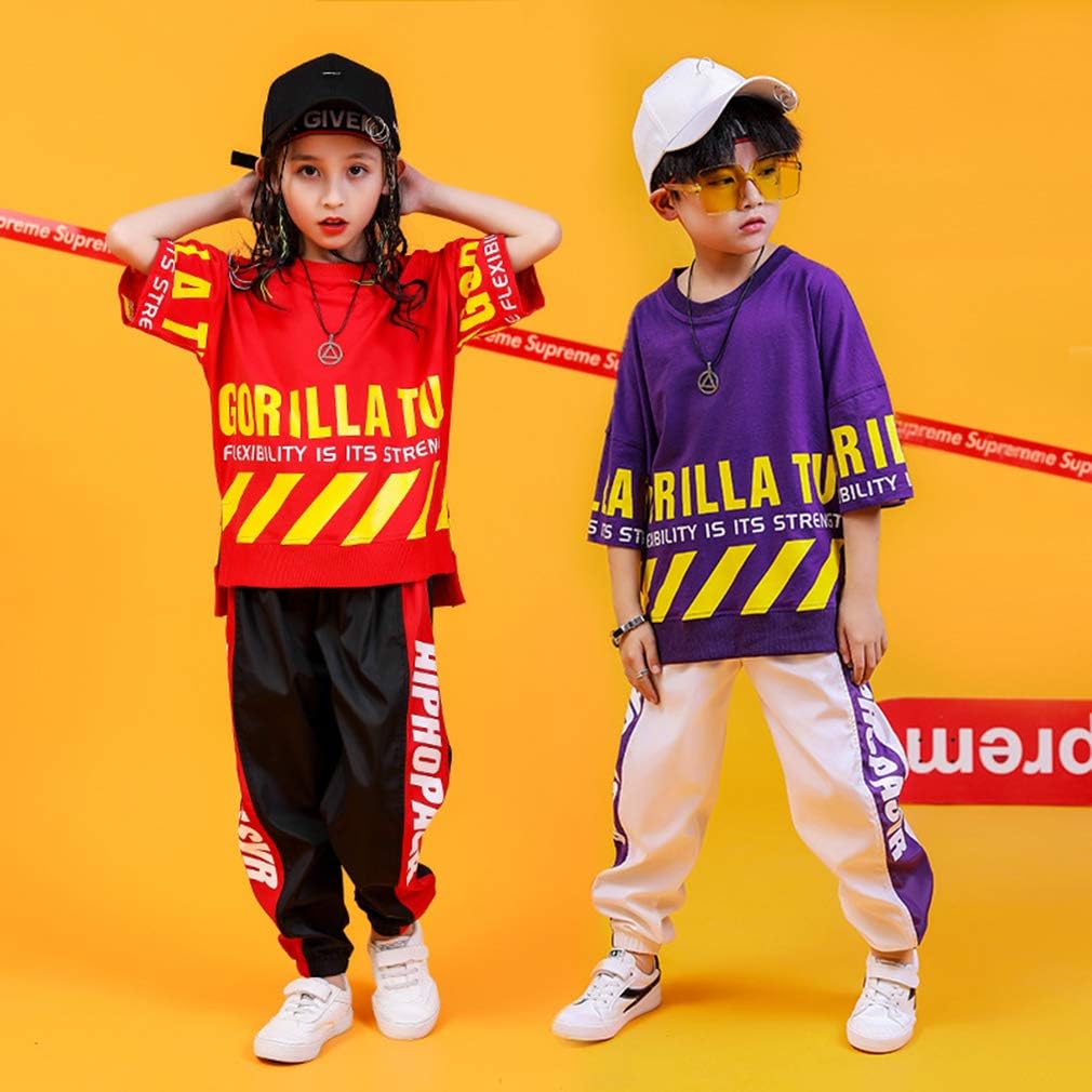 Amazon 110cm 180cmキッズダンス衣装 男の子 女の子 チアガール 衣装 上下セット ユニフォーム キッズ チア チアガール 衣装 チアリーダー 衣装 ダンス衣装 セットアップ 新体操 発表会 女の子 ダンス衣装 ヒップホップ ダンスウェア 体操服 演出服 パブールトップス