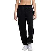 Champion Womens Cinched-Bottom Fleece Sweatpants, Oversized Fit, Midweight
