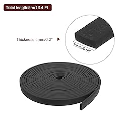 uxcell Silicone Foam Seal Strip, 0.2" x 0.6" x 16.4