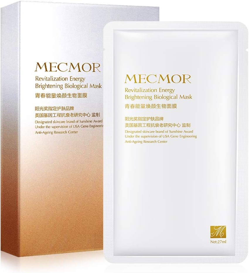 MECMOR Revitalization Energy Brightening Biological Facial Mask (With Essence of Caviar) Smooth Firming Moisturizing Natural Original Additive Free