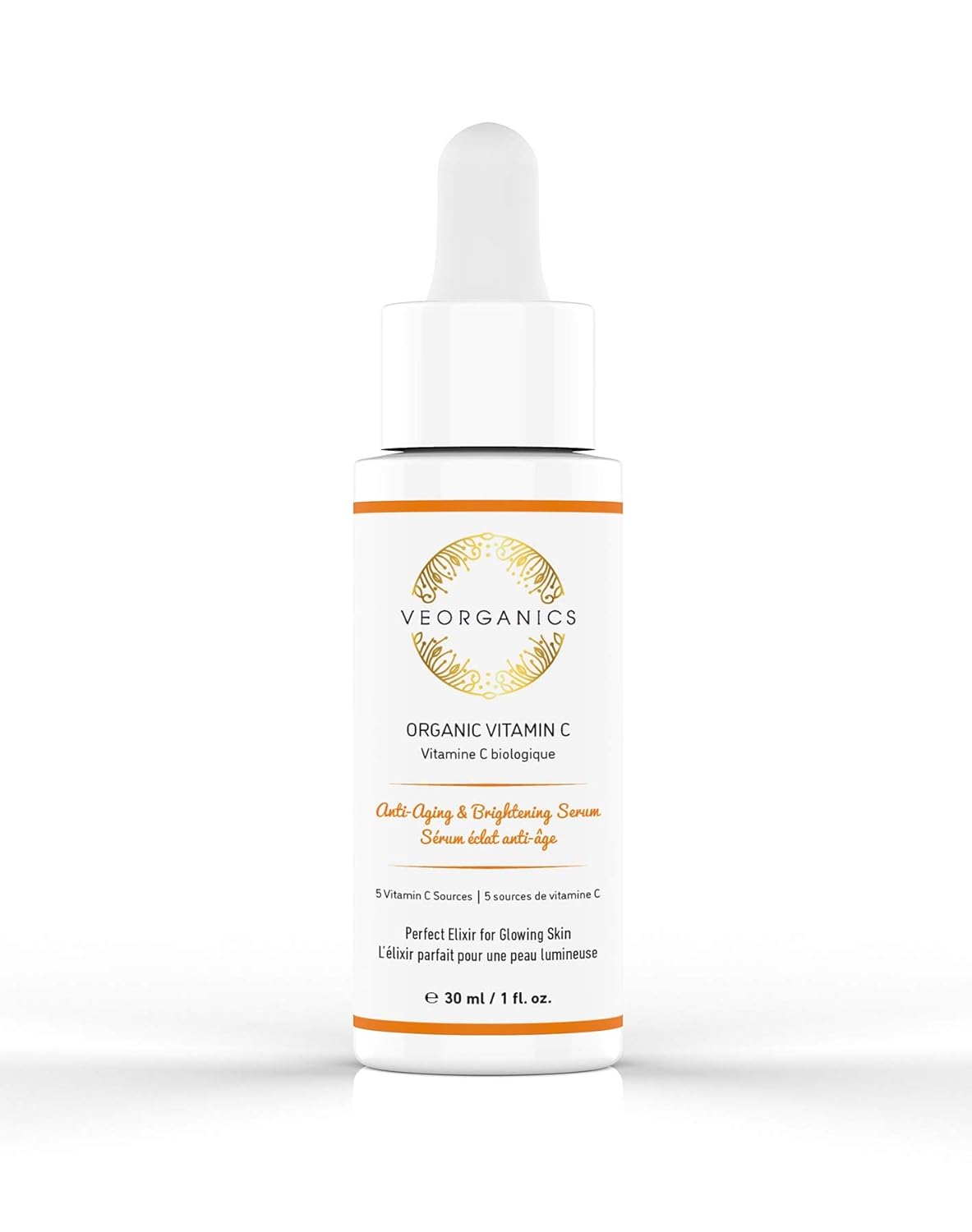 Organic Vitamin C Facial Serum by VeOrganics. Powerful Anti-Aging, Brightening, Firming and Moisturizing Antioxidant Serum. Made with 5 powerful “Super Fruits”. Promotes healthy, glowing skin.