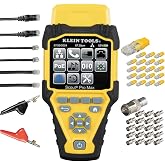 Klein Tools VDV501-770 Scout Pro Max Network Cable Tester with Remote Set | Tests and Troubleshoots RJ11/RJ12/RJ45, F-Connector Cables, Includes Cables, LanMap, CoaxMap Remotes, Connector, Batteries