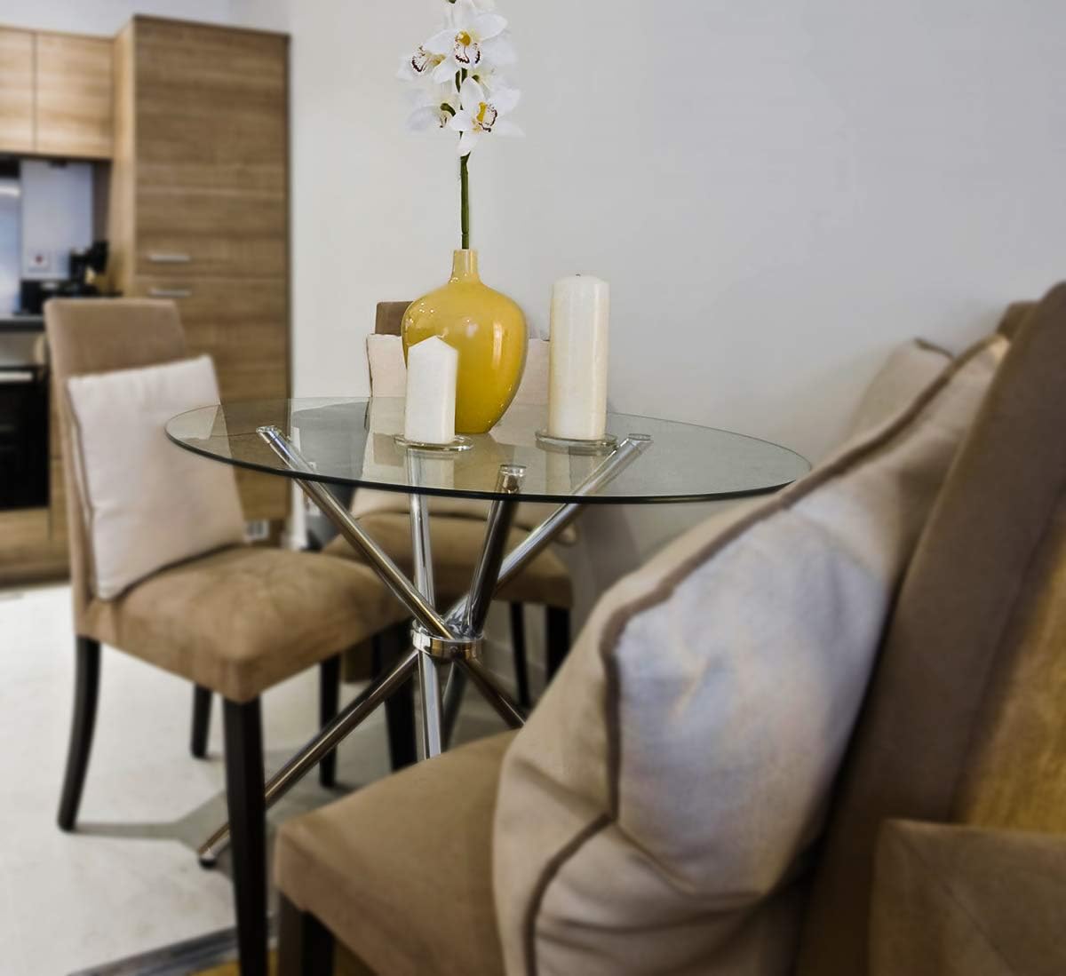 48 round glass table top with umbrella hole