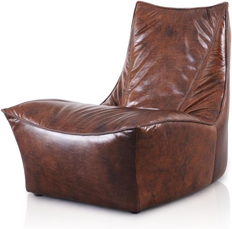 Vintage Leather Sofa Favors Lazy Sofa and Designer Chair In Oil Wax Leather with Different Clolr Options 41”29”32”