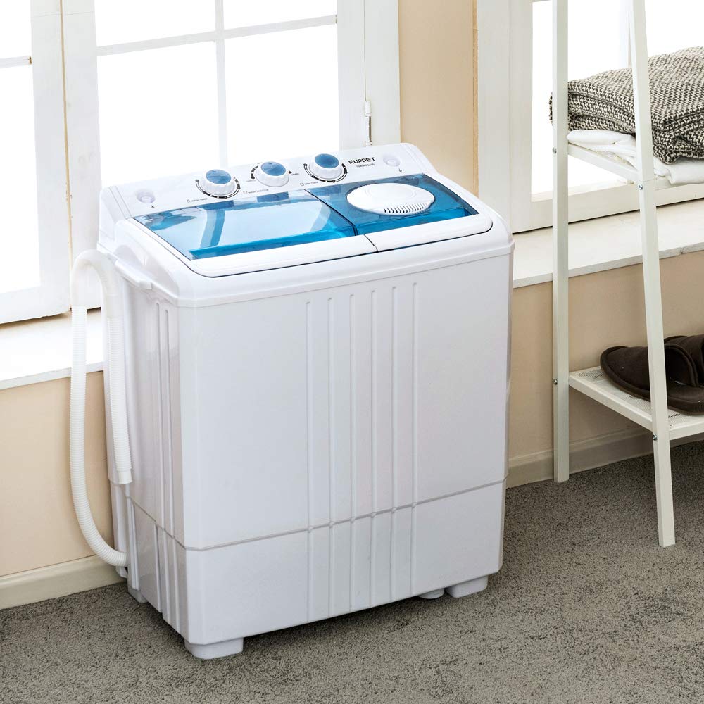 kuppet compact twin tub portable mini washing machine 21lbs capacity