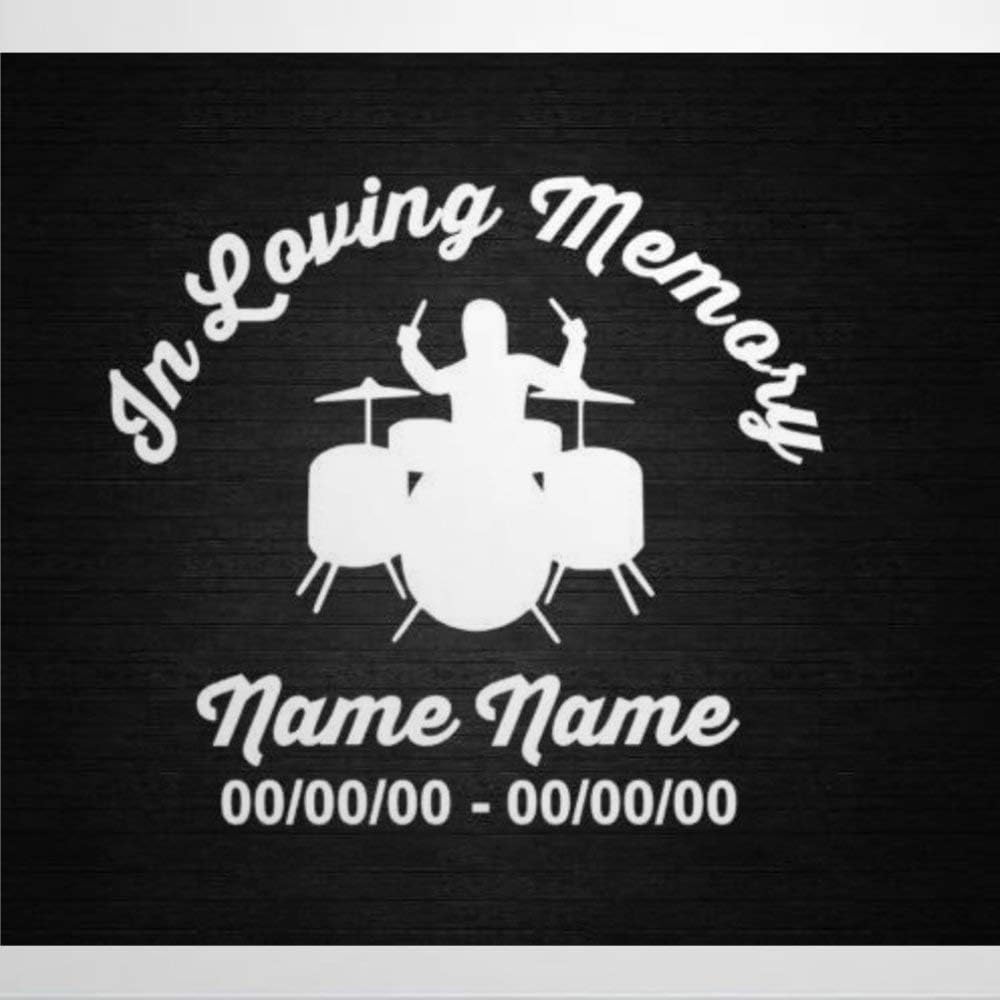 in Loving Memory Drummer Decal PersonalizeStickers Vinyl