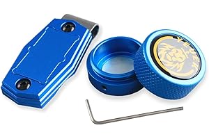 YEUEK TAOM Pool Chalk Holder Round Shaped Practical Tool Billiards Accessories Magnetic Mini Chalk Tip Case Container Round Box Billiards