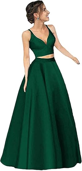 2 piece long homecoming dresses