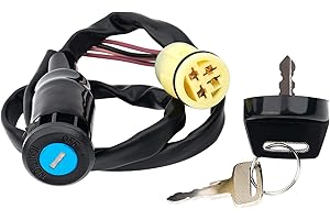AHL Ignition Key Switch Compatible with Honda Foreman 450 500 TRX TRX500FPM Foreman Rubicon 500 680 Rancher 350 400 420 ATV; 