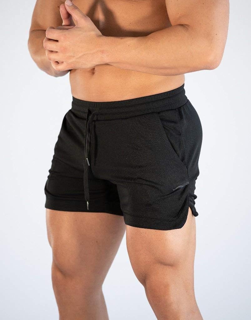 FLYFIREFLY Men's Gym Workout Shorts Running Lightweight Athletic Short Pants Bodybuilding Training: Clothing