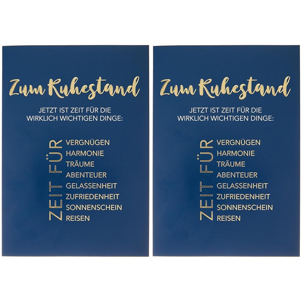 Retirement Lifestyle Card - Time for Things - 11.6 x 16.6 cm (Pack of 2)