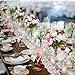 Artiflr 2 Pack Artificial Peony Wedding Flower Bush Bouquet Vintage Peony Silk Flowers for Home Kitchen Wreath Wedding Centerpiece Decor,Light Pink