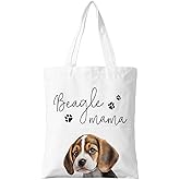 ZYQFN Dog Mama Canvas Tote Bag for Women, Dogs Lover Gift for Dog Mom, Birthday Christmas Cute Rottweiler Gifts For Women.