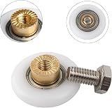 Monsully 4pcs Shower Door Rollers 23mm White Nylon Wheels with Screws view 3
