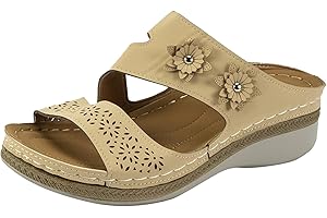 Cathalem Orthopedic Sandals for Women with Arch Support, Womens Summer Dressy Casual Sandals Comfortable Flip Flops Walking Sandals