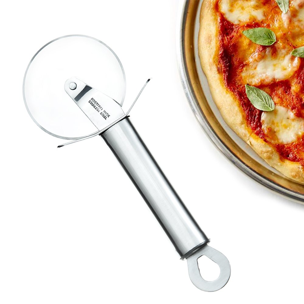 TAFOND Stainless Steel 2.4 inches Sharp Blade Pizza Cutter Wheel Nonstick Pastry Slicer with Sturdy Handle
