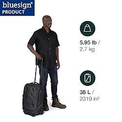Osprey Transporter Wheeled Carry-On, Raven Black
