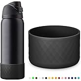 yoelike Grid Silicone Boot for Owala Water Bottle, Anti-Slip Protective Sleeve for FreeSip/Twist/Flip, Bottom Bumper Cover for Watter Bottle Accessories