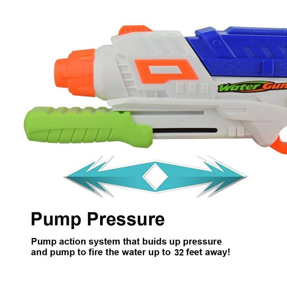 Queta Wasserpistolen mit Langstrecken-Sprinklerrohr, Wasserblaster Super Soakers Beach Toy für Kinder von 7 bis 14 Jahren 1000ML Extra Large Tank