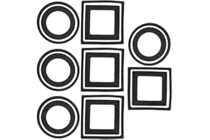 Milisten 24pcs Fish Feeding Rings for Aquarium Tank Floating Foam Plant Barriers in Round Square Shapes