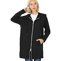 MixMatchy Women's Casual Oversized Loose Fit Long Sleeve Zip Up Pullover Hoodie Tunic Sweatshirt Jacket (S-3X)