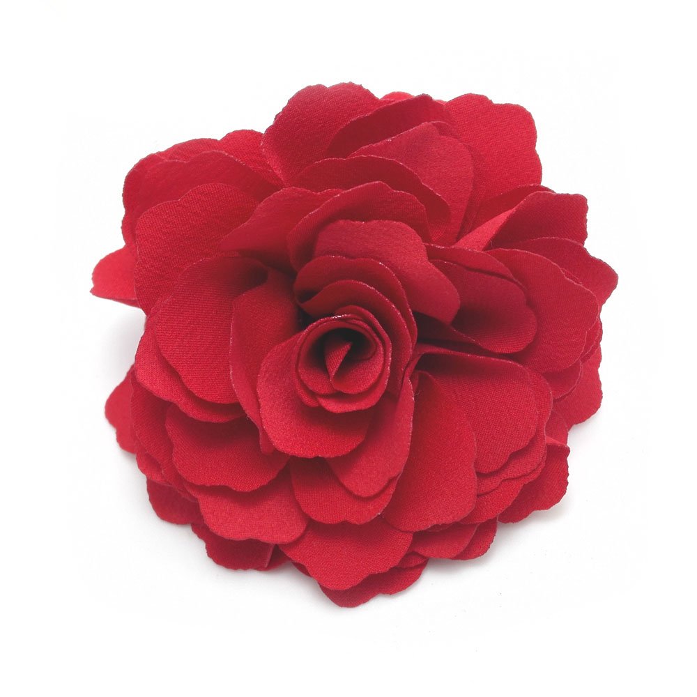 Meilliwish Camellias Flower Hair Clip and Brooch Pin (Red) (A74) โ image 1