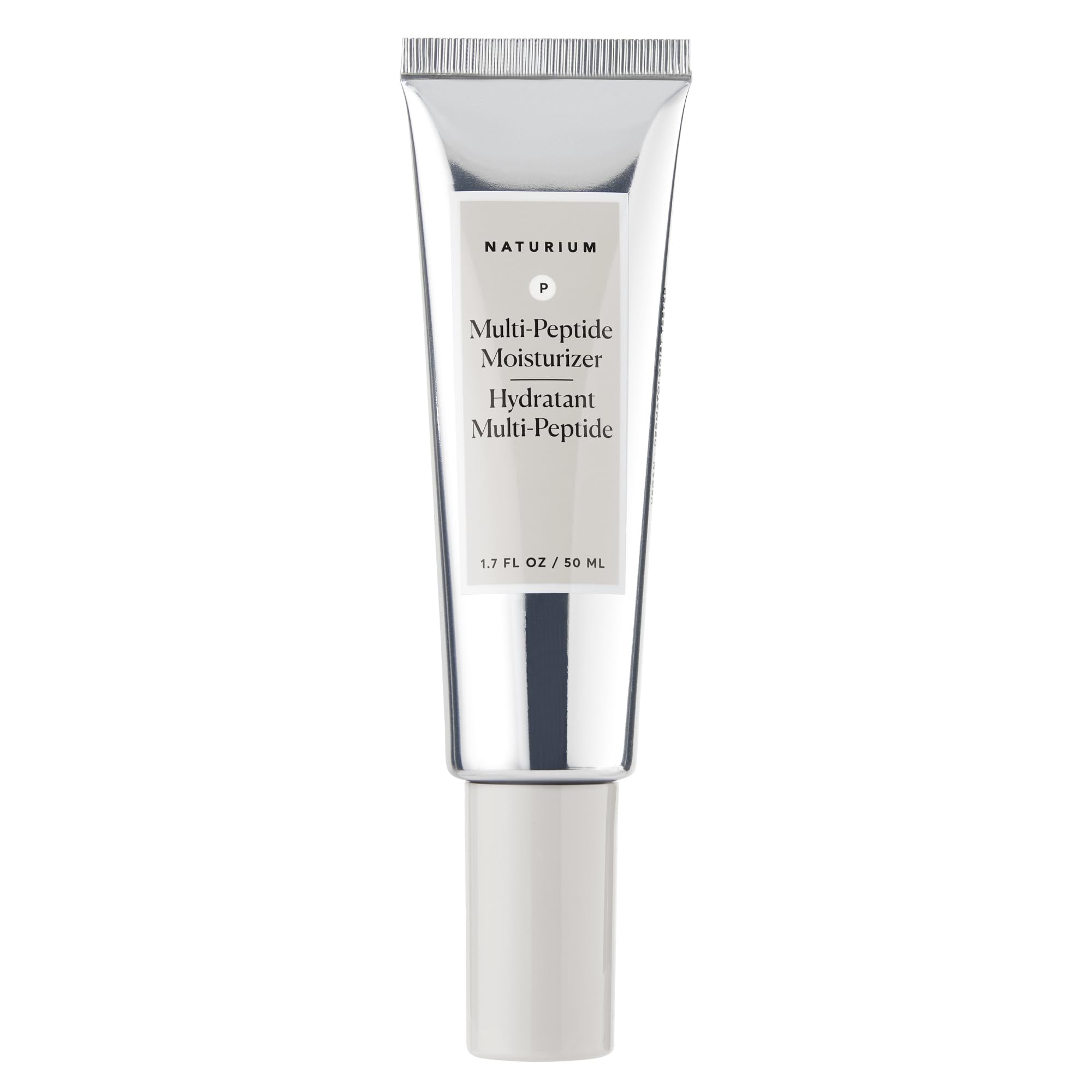Naturium Multi-Peptide Moisturiser Plus Ethylated Vitamin C & Panthenol, Hydrating & Smoothing Skin Care | 1.7 FL OZ / 50 ML