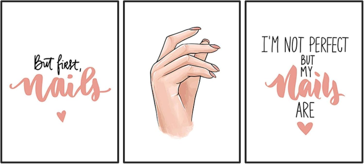 Fashion Art Wall Canvas Painting Finger Nail Nails Art Picture Makeup
