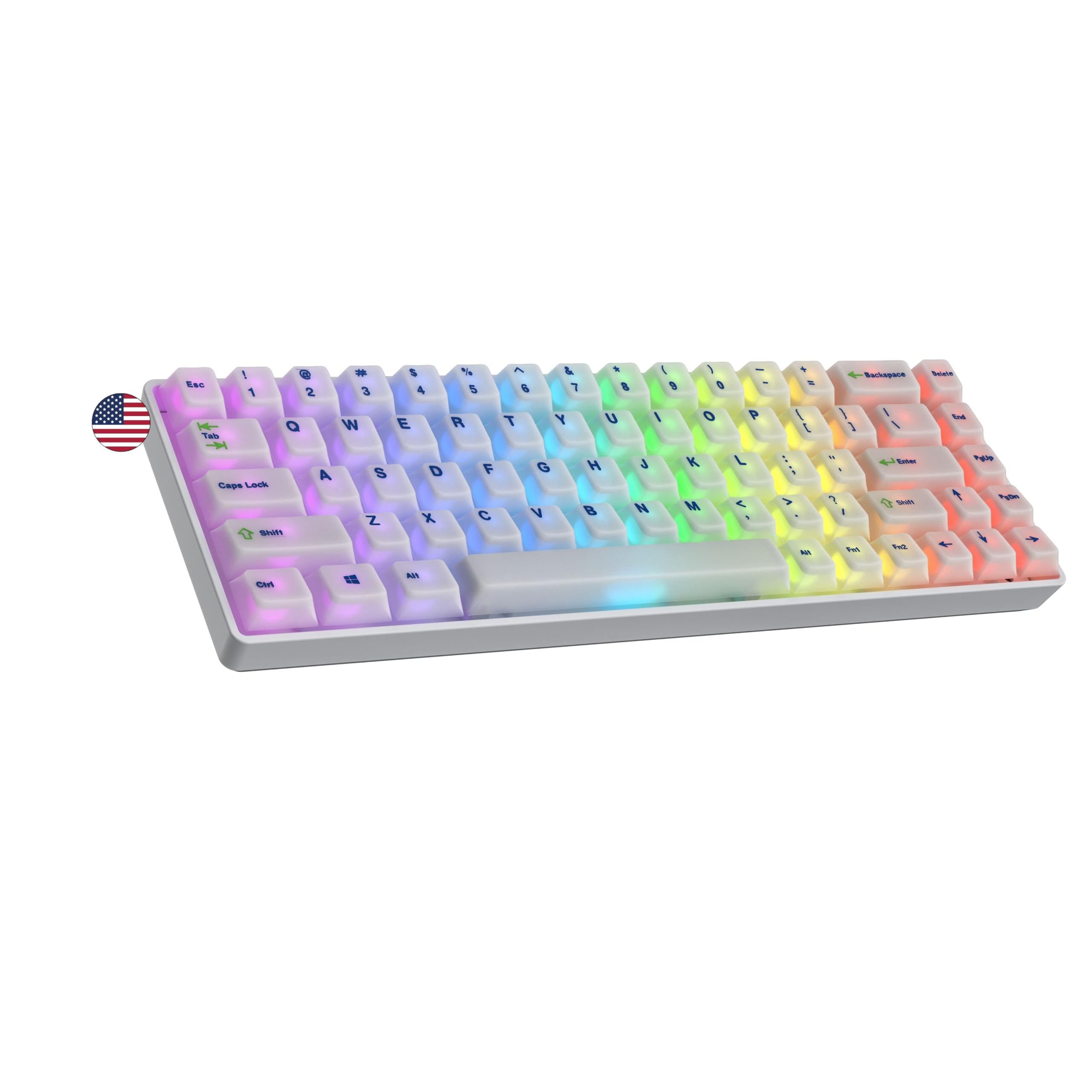 Ranked Master M65 HE 65% | Rapid Trigger Technology | Magnetic Mechanical Gaming Keyboard | 68 Keys RGB LED for PC/Mac Gamer | US Layout (POM Dye Sub Limited Edition, Clear Switch)