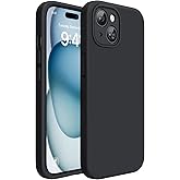 Miracase Compatible with iPhone 15 Case, [Soft Anti-Scratch Microfiber Lining], Liquid Silicone Case Gel Rubber Shockproof Drop Protection Phone Case for iPhone 15 (Black)
