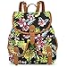 Vbiger Canvas Backpack for Women & Girls Boys Casual Book Bag Sports Daypack (Pineapple Black)