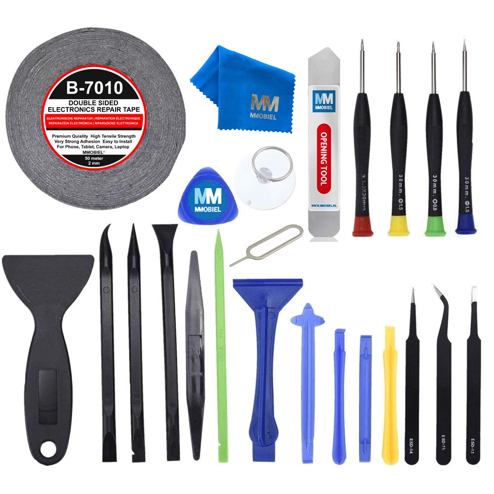 MMOBIEL Repair Tool Kit Compatible with iPhone, iPad, Samsung, Tablet, Laptop, Nintendo and More - Precision Screwdriver Set - 24 Pcs - Complete Professional Universal Toolkit