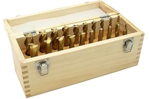 UI PRO TOOLS 20 PC Titanium Nitride Coated End Mill Set - 4 & 2 Flute Tin End Mill for Milling Machines