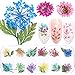 Nail Dried Flowers 3D Nail Art Decoration 48 Colors Mini Real Natural Dry Flowers for Nail Art Accessories DIY Crafts Nail Decals Stickers Manicure Charms Design Nail Tips Decor Supplies