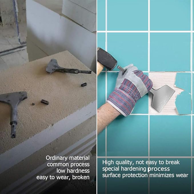 Kylewo Sds Plus Fliesenmeissel Ideal Zum Abtragen Von Verputz Zum Fliesen Entfernen Werkzeug Gehartete Spitze Mauer Schnell Abstemmen Mit Bohrhammer Amazon De Kuche Haushalt