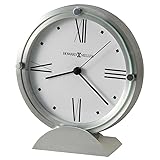 Howard Miller Simon Table Clock Brushed Aluminum