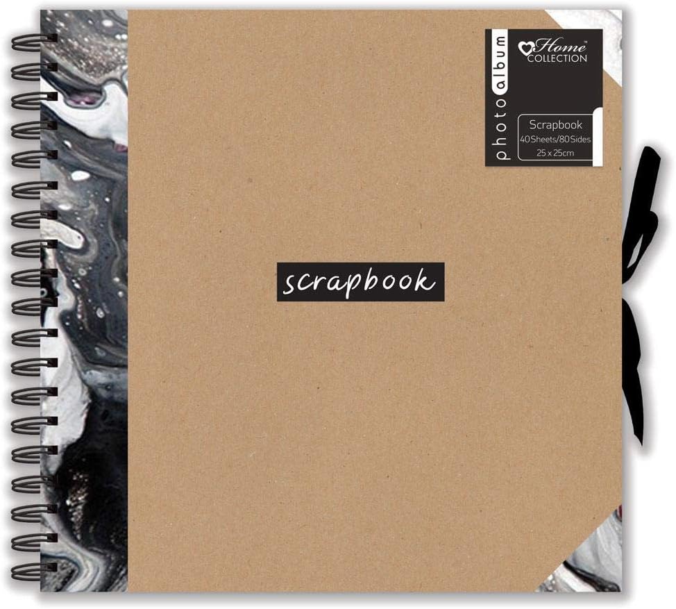 Scrapbook Paper Large Photo Album Scrap Display Book 40 Sheets 80 Sides 25x25cm