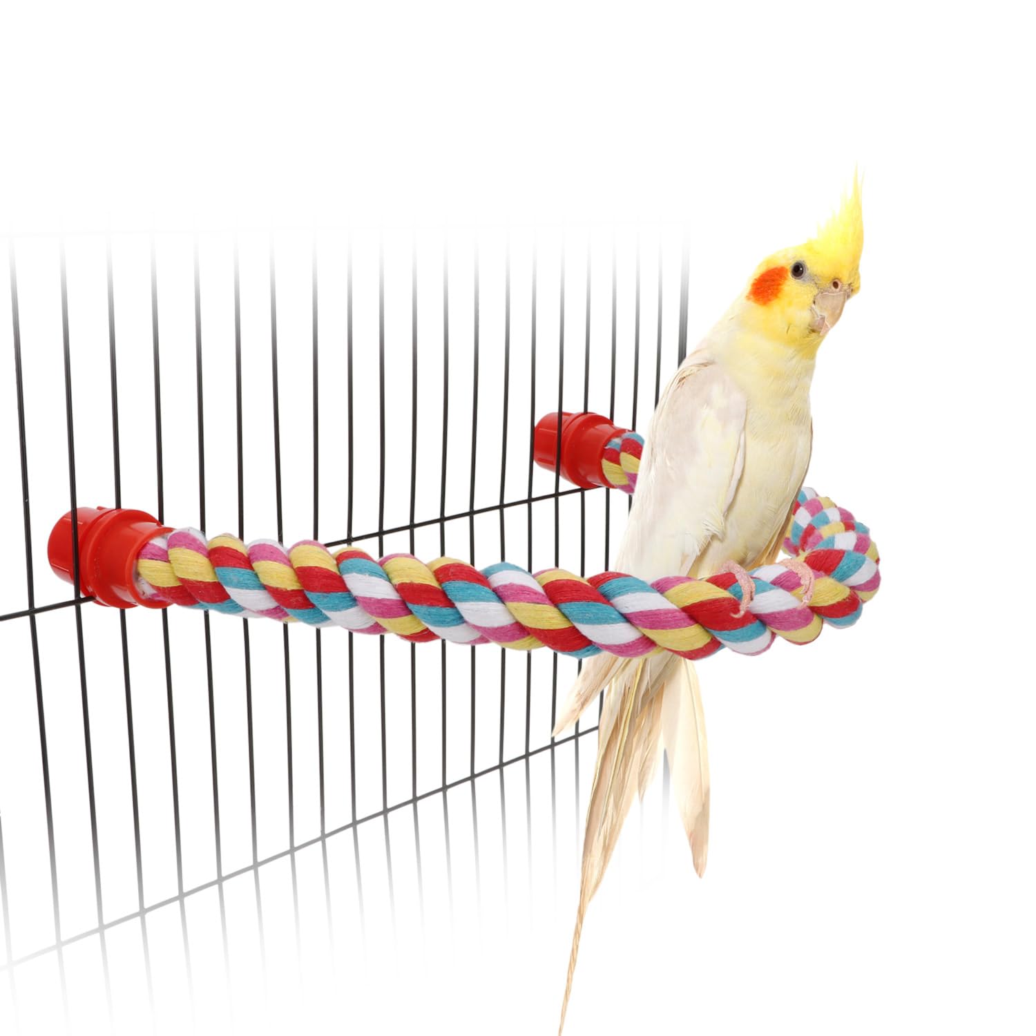 Birds Parrot Hanging Perch Adjustable Parrot Rope Swing Chew Toy Cage Accessories