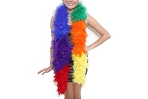 SACASUSA 100g Turkey Chandelle Feather Boas 6 Feet Long Beautiful Vibrant Color (20 Colors to Pick)