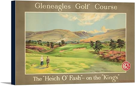 Amazon Com Gleneagles Golf Course Vintage Poster Artist Anonymous Uk C 1928 36x24 Gallery Wrapped Stretched Canvas Posters Prints
