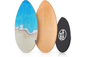seething 35 Inch Skimboard with High Gloss Coat Wood Skim Board for Beginners,Kids, Teenagers, Adults and All Skimming