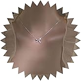 Erimberate Bohemian Crystal Bow Choker Necklace Gold Cz Paved Bow Pendant Necklace Rhinestone Bow Tie Collar Necklace Small Cz Bow Necklace Jewelry for Women Gifts