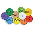 Essential Learning Products 10-Value Decimals to Whole Numbers Place Discs Set