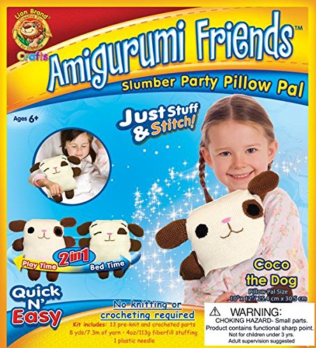 Lion Brand Yarn APF-AM1 Amigurumi Friends Pillow Pal Kit, Coco The Dog