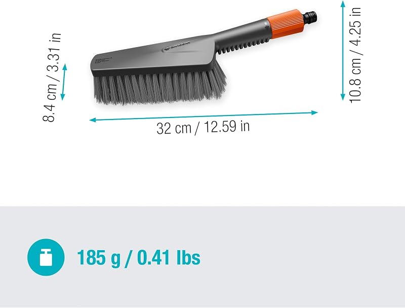 Cleansystem Wash Set com Escova de Mão M Soft: para superfícies pequenas e delicadas, com fluxo ajustável, incluindo barras de champô para limpeza eficaz (18863-20)